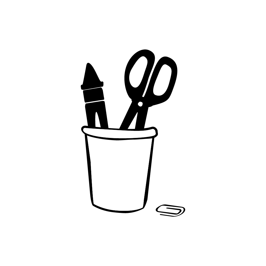 pictogramme pot à crayon, idées, créations