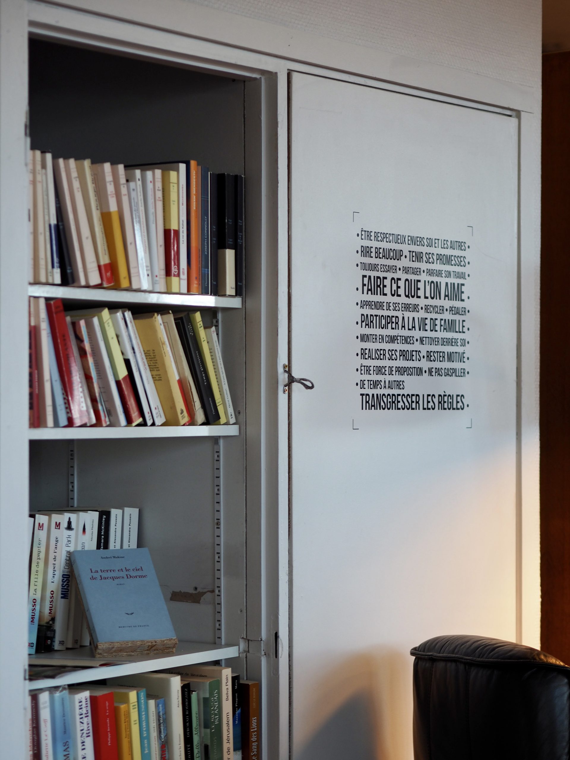 bibliothèque de la colloc